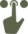 Finger pressing a button, symbolic of medication management psychiatry.