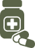 Pill bottle with a plus sign and pills, relevant to medication management psychiatry.